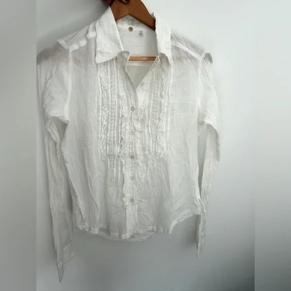 Drew tuxedo Shirt NWOT optic white - Picture 2 of 8